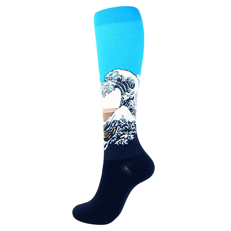 Chaussettes de Compression Artistiques – Confort & Style pour le Sport