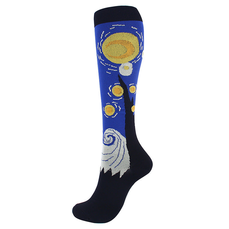 Chaussettes de Compression Artistiques – Confort & Style pour le Sport