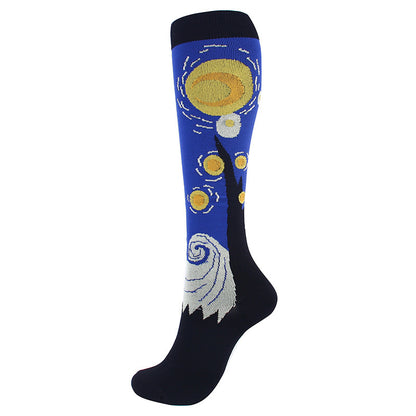 Chaussettes de Compression Artistiques – Confort & Style pour le Sport